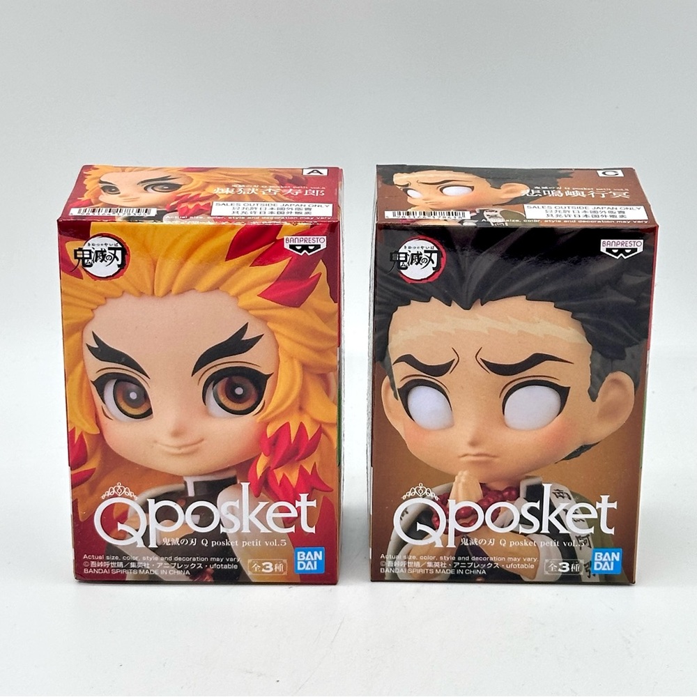 Banpresto Mini Q Posket Demon Slayer Vol.5 A and C Bundle